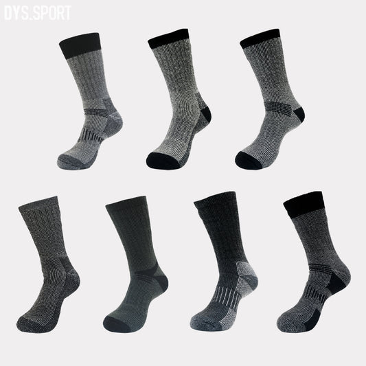 DYS.SPORT Merino Wool Blend Hiking Socks | Midweight Cushioned Outdoor Crew Socks