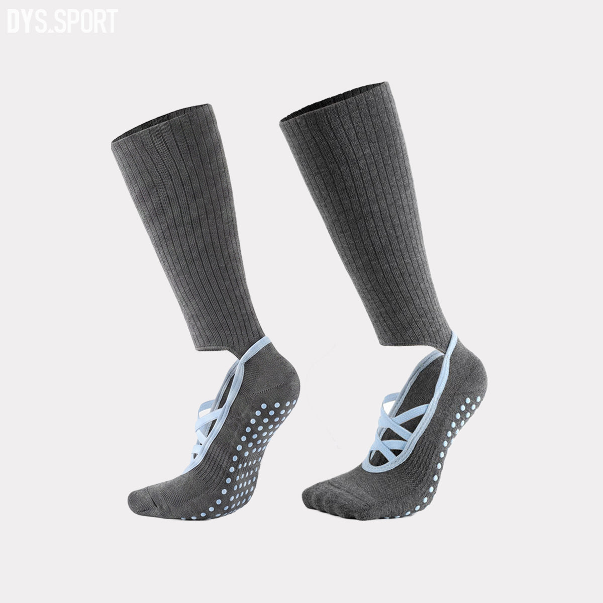 DYS.SPORT Women's Knee High Grip Socks | Non-Slip Pilates Socks for Yoga & Studio Training