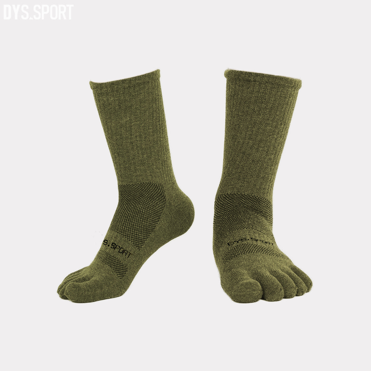 DYS.SPORT Merino Wool Blend Toe Socks | Midweight Hiking Crew Socks for Hiking & Trekking