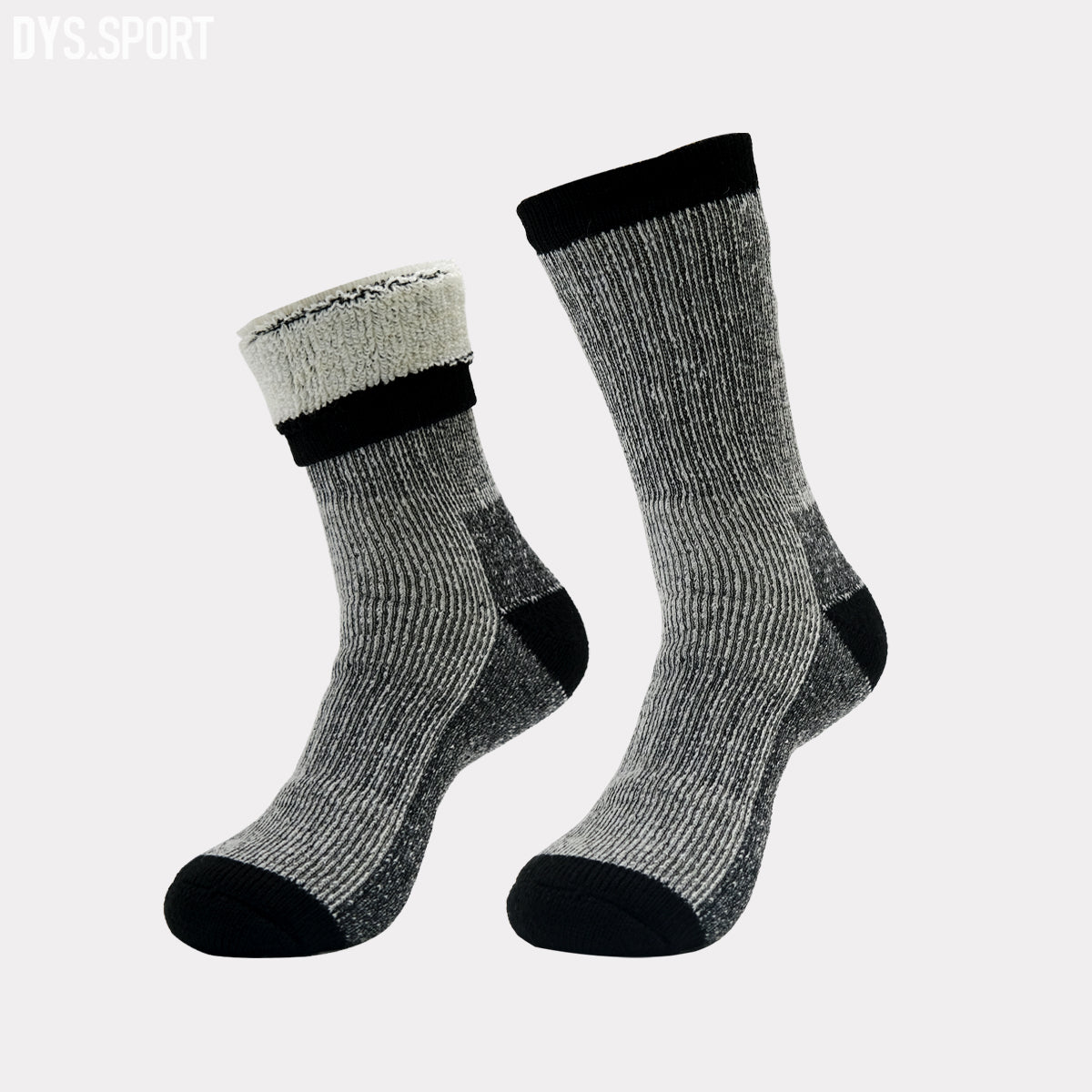 DYS.SPORT Merino Wool Blend Hiking Socks | Midweight Cushioned Outdoor Crew Socks