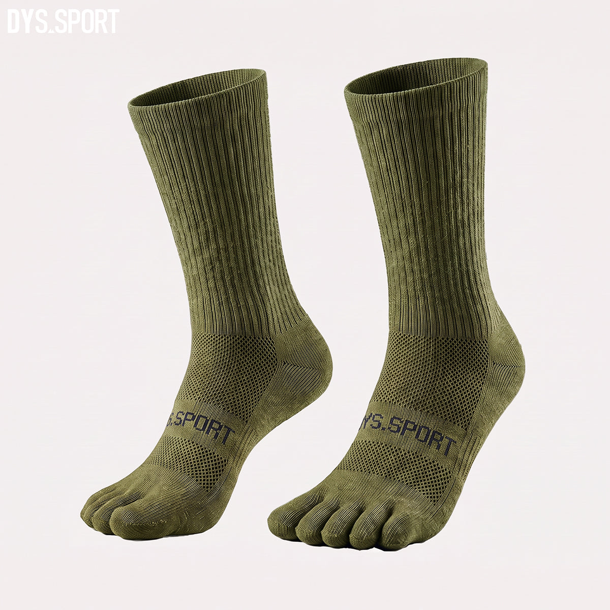 DYS.SPORT Merino Wool Blend Toe Socks | Midweight Hiking Crew Socks for Hiking & Trekking