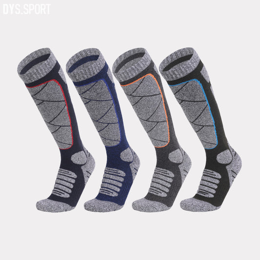 DYS.SPORT Men's Cotton Ski Socks | Stretch Snow Socks with Cushioned Terry Comfort