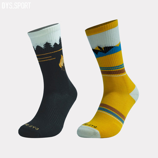 DYS.SPORT Men's Merino Wool Hiking Socks | Midweight Cushion Outdoor Socks with Terry Bottom