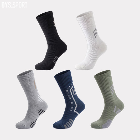 DYS.SPORT Men's Cotton Cycling Socks | Terry Cushion Bike Socks with Breathable Comfort