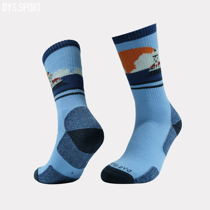 DYS.SPORT Women's Merino Wool Hiking Socks | Midweight Cushion Outdoor Socks with Terry Bottom