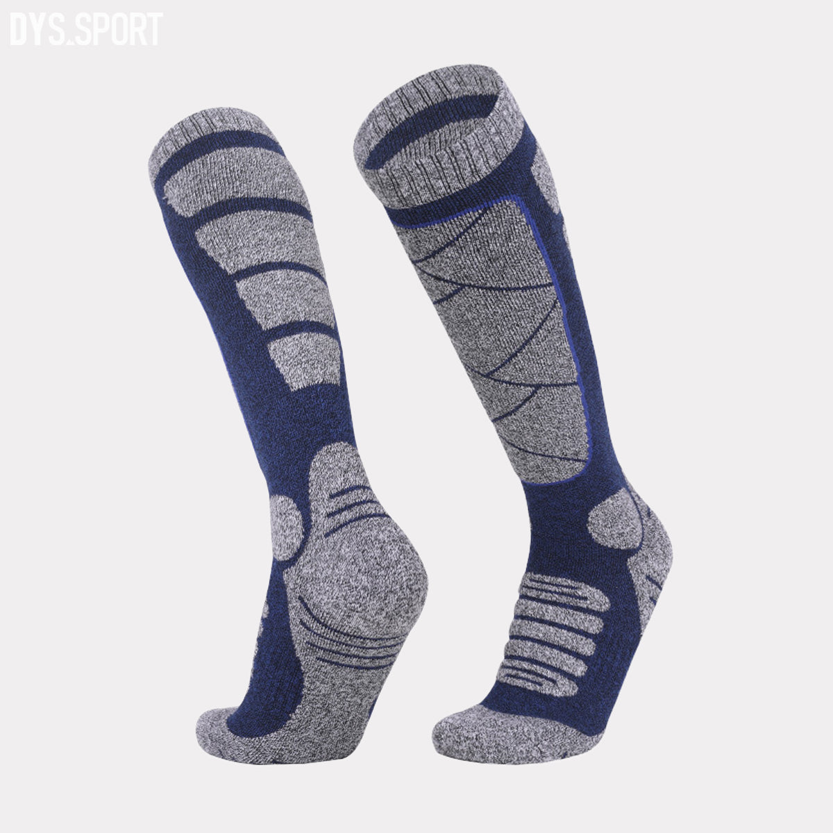 DYS.SPORT Men's Cotton Ski Socks | Stretch Snow Socks with Cushioned Terry Comfort
