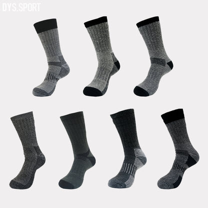 DYS.SPORT Merino Wool Blend Hiking Socks | Midweight Cushioned Outdoor Crew Socks