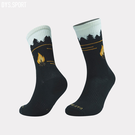 DYS.SPORT Men's Merino Wool Hiking Socks | Midweight Cushion Outdoor Socks with Terry Bottom