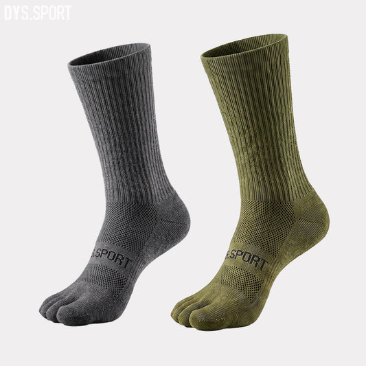 DYS.SPORT Merino Wool Blend Toe Socks | Midweight Hiking Crew Socks for Hiking & Trekking