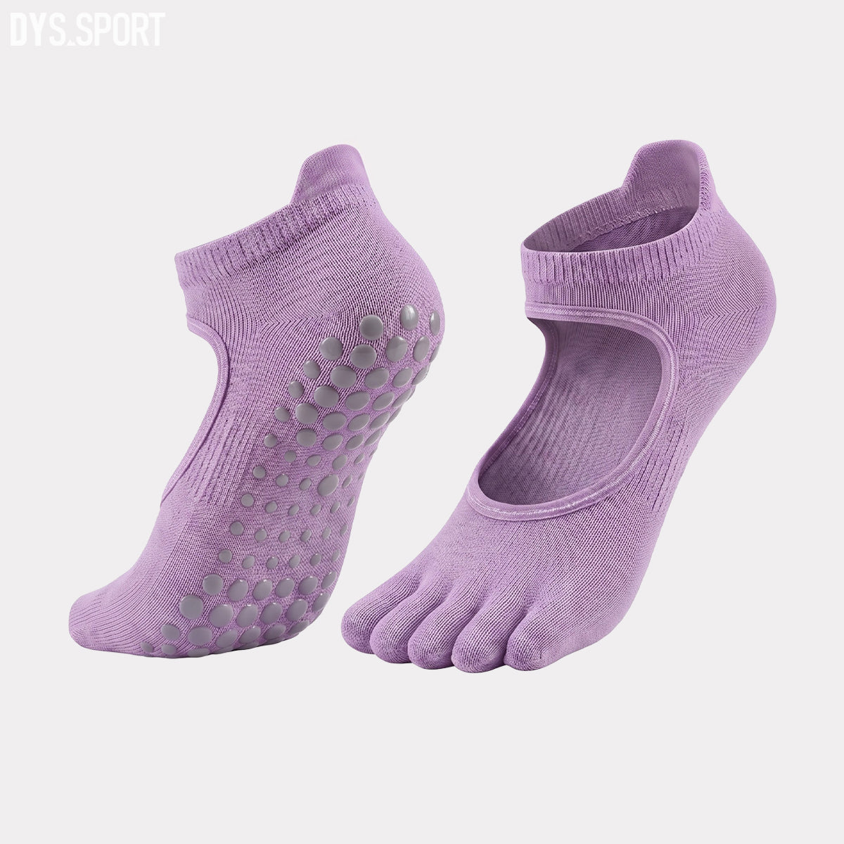DYS.SPORT Women's Open-Top Yoga Toe Socks | Five Finger Pilates Grip Socks