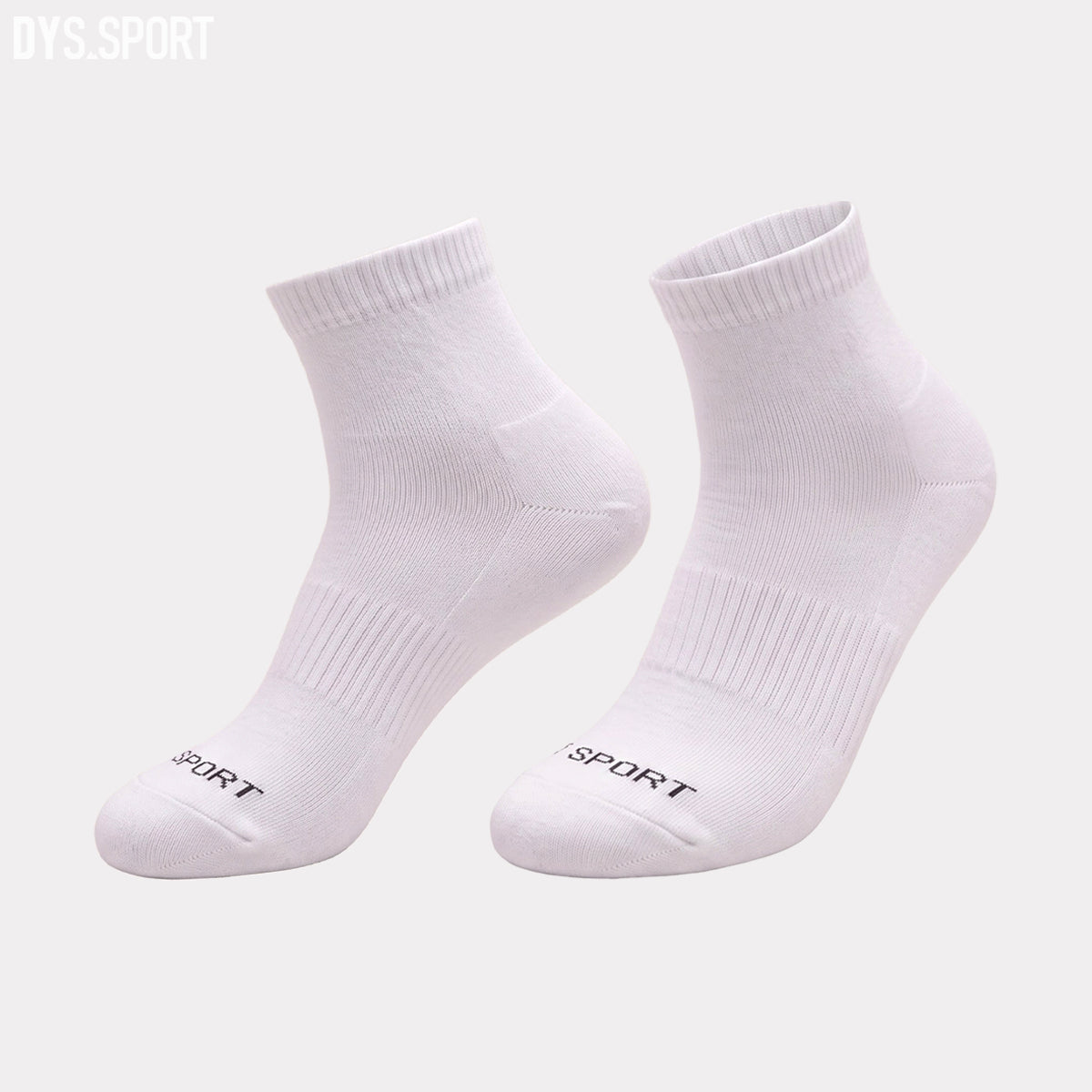 DYS.SPORT Cotton Crew Socks | Ribbed Athletic Socks with Terry Cushion Comfort