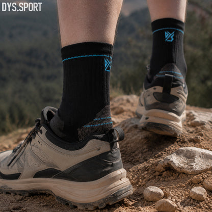 DYS.SPORT Men's Merino Wool Blend Hiking Socks | Lightweight Outdoor Crew Socks