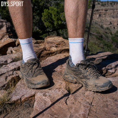 DYS.SPORT Men's Merino Wool Blend Hiking Socks | Lightweight Outdoor Crew Socks