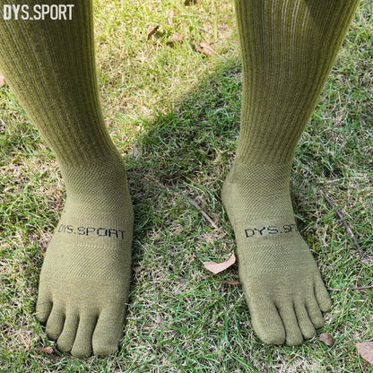DYS.SPORT Merino Wool Blend Toe Socks | Midweight Hiking Crew Socks for Hiking & Trekking