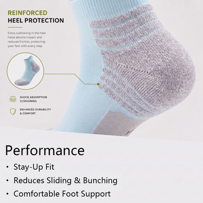 DYS.SPORT Women's Athletic Crew Socks | Cushioned Breathable Socks for Running & Training