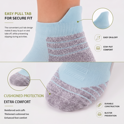 DYS.SPORT Women's Athletic Crew Socks | Cushioned Breathable Socks for Running & Training