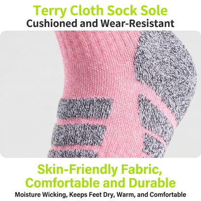 DYS.SPORT Cotton Ski Socks | Stretch Snow Socks with Terry Cushion Comfort