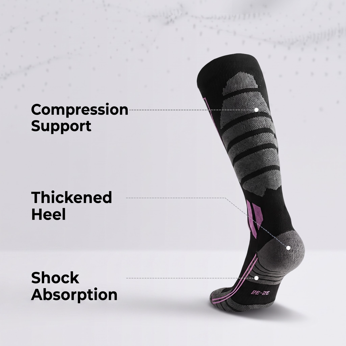 DYS.SPORT Women's Merino Wool Blend Ski Socks | Stretch Snow Socks with Performance Comfort