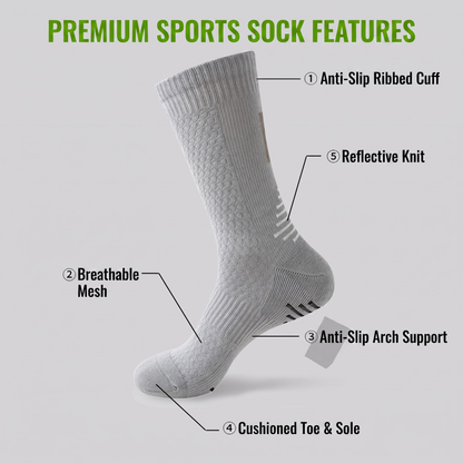 DYS.SPORT Men's Cotton Cycling Socks | Terry Cushion Bike Socks with Breathable Comfort