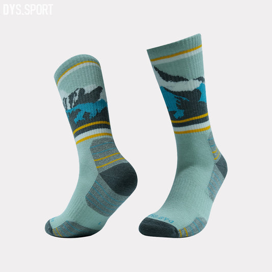DYS.SPORT Women's Merino Wool Hiking Socks | Midweight Cushion Outdoor Socks with Terry Bottom