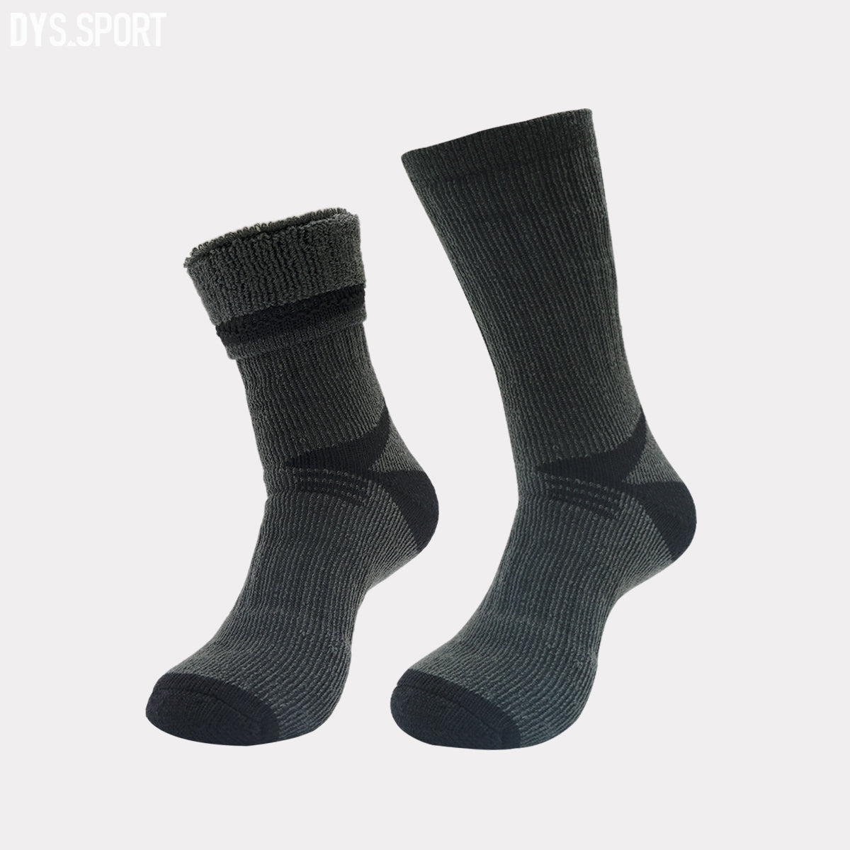 DYS.SPORT Merino Wool Blend Hiking Socks | Midweight Cushioned Outdoor Crew Socks