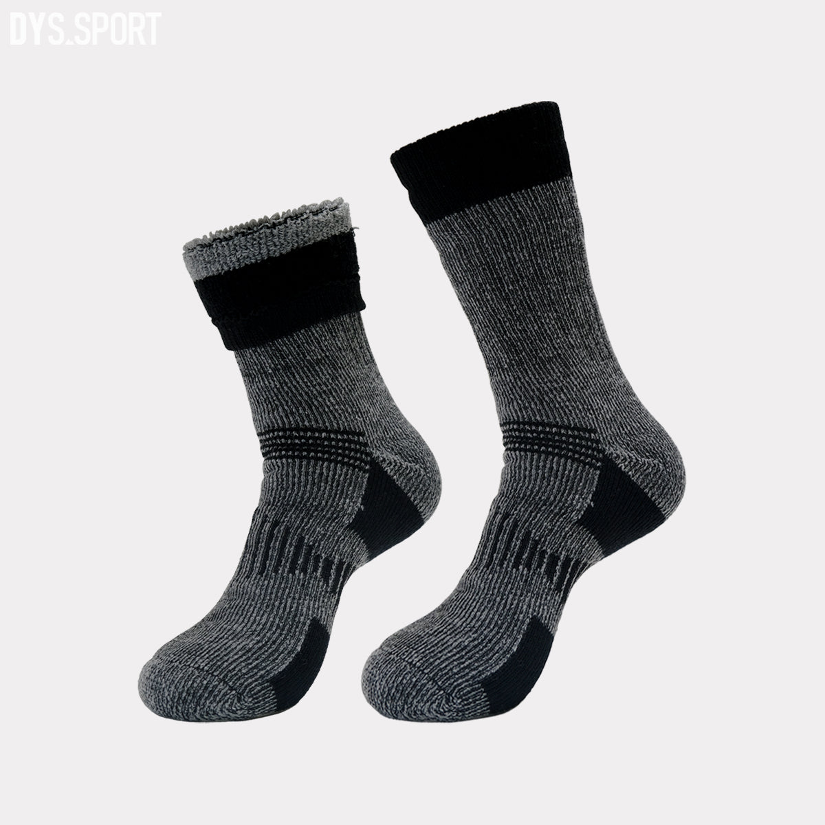 DYS.SPORT Merino Wool Blend Hiking Socks | Midweight Cushioned Outdoor Crew Socks