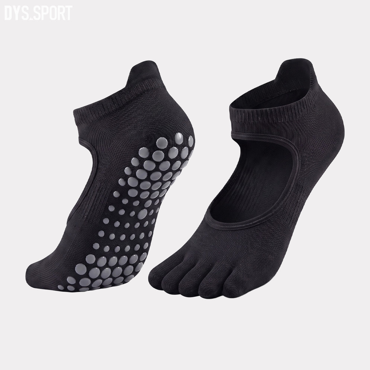 DYS.SPORT Women's Open-Top Yoga Toe Socks | Five Finger Pilates Grip Socks