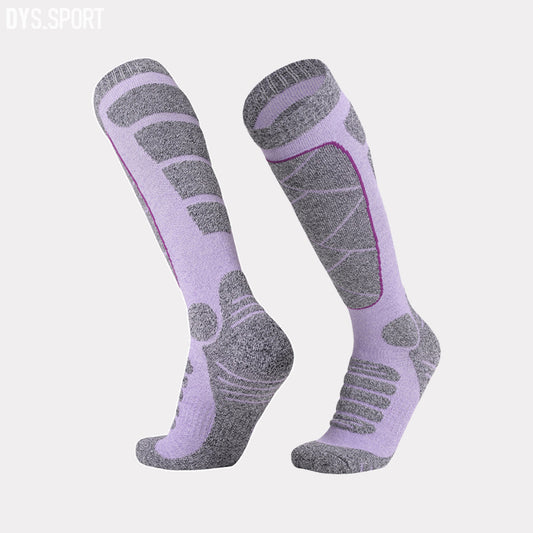DYS.SPORT Women's Cotton Ski Socks | Stretch Snow Socks with Cushioned Terry Comfort