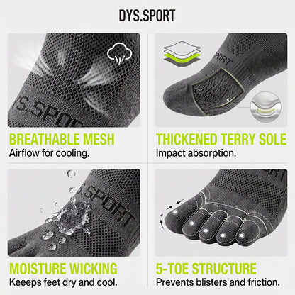 DYS.SPORT Merino Wool Blend Toe Socks | Midweight Hiking Crew Socks for Hiking & Trekking