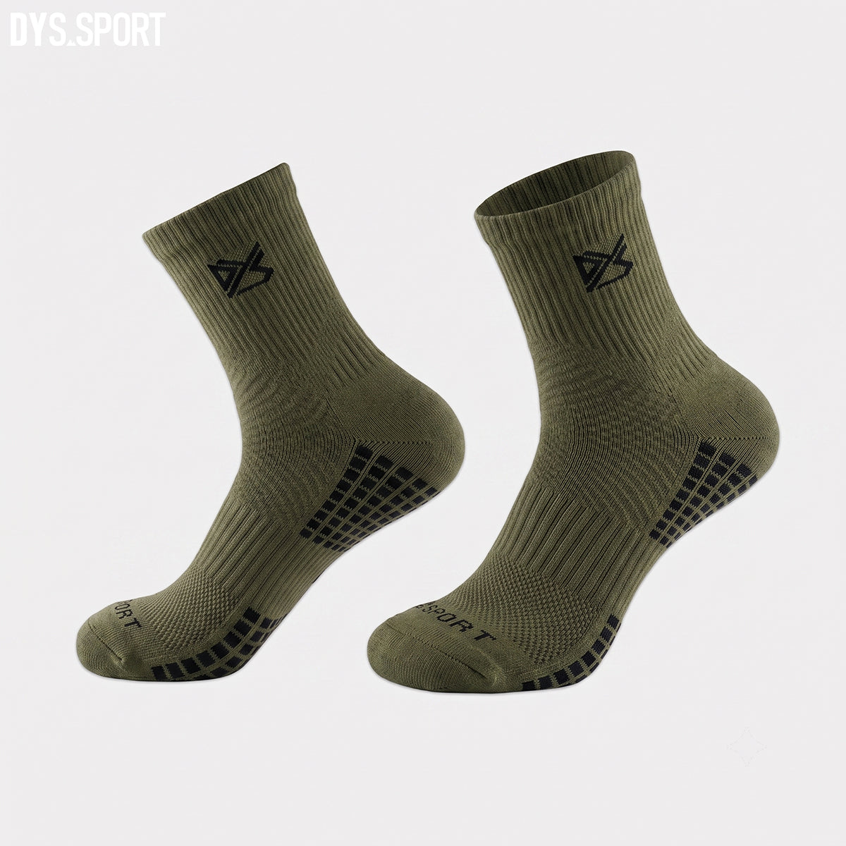 DYS.SPORT Men's Performance Training Socks | Anti-Slip Crew Socks for Running & Fitness