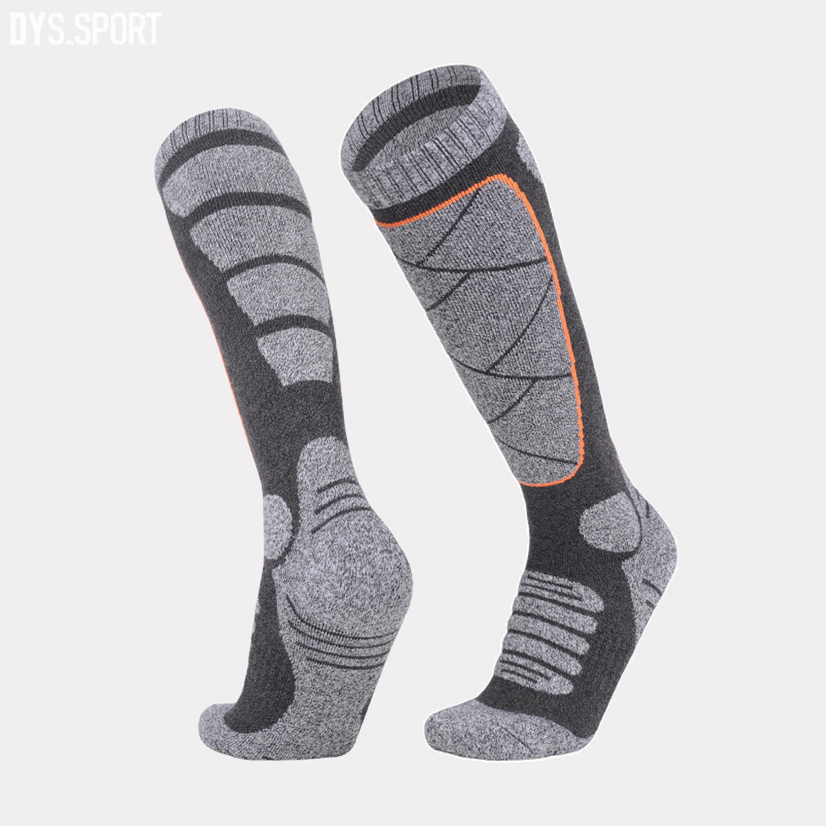 DYS.SPORT Men's Cotton Ski Socks | Stretch Snow Socks with Cushioned Terry Comfort