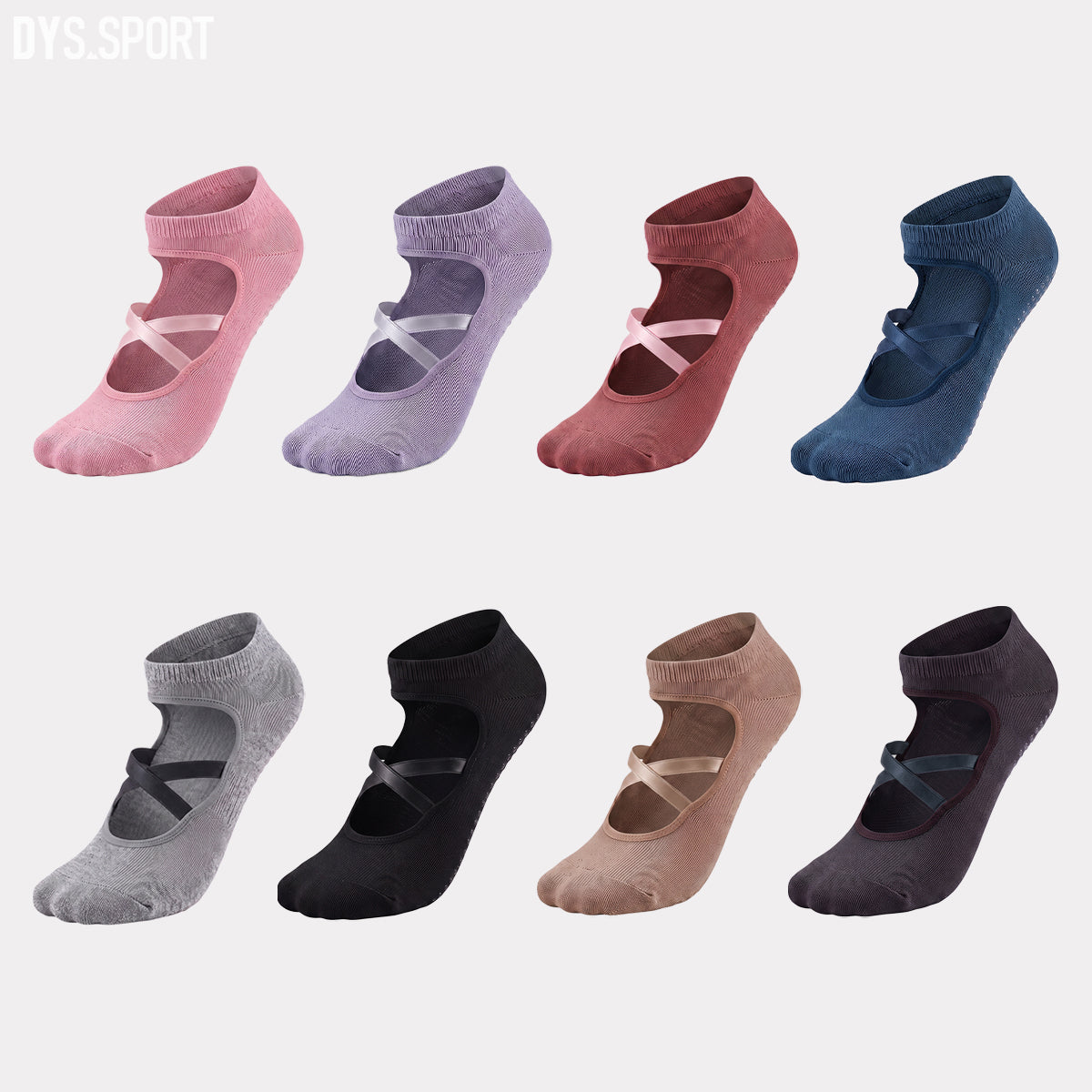 DYS.SPORT Women's Low Cut Pilates Grip Socks | Non Slip Yoga Socks