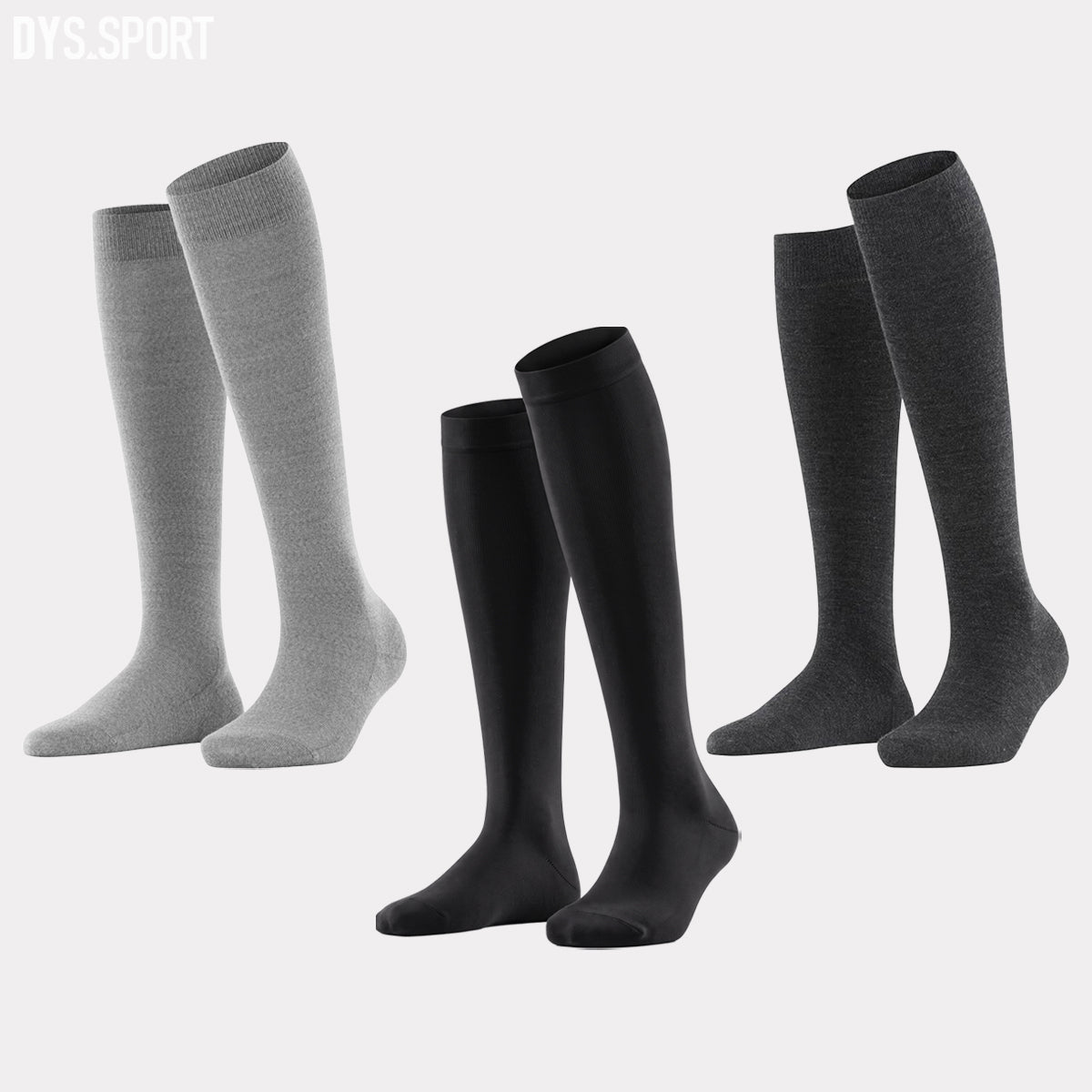 DYS.SPORT Women's Crew Socks | Soft Ribbed Cotton Socks for Everyday Comfort