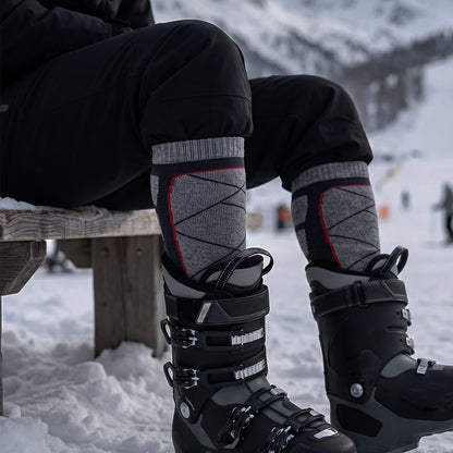 DYS.SPORT Men's Cotton Ski Socks | Stretch Snow Socks with Cushioned Terry Comfort