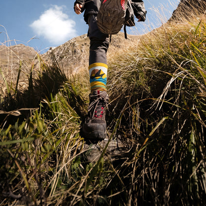 DYS.SPORT Men's Merino Wool Hiking Socks | Midweight Cushion Outdoor Socks with Terry Bottom