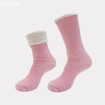 DYS.SPORT Merino Wool Blend Hiking Socks | Midweight Cushioned Outdoor Crew Socks – Solid