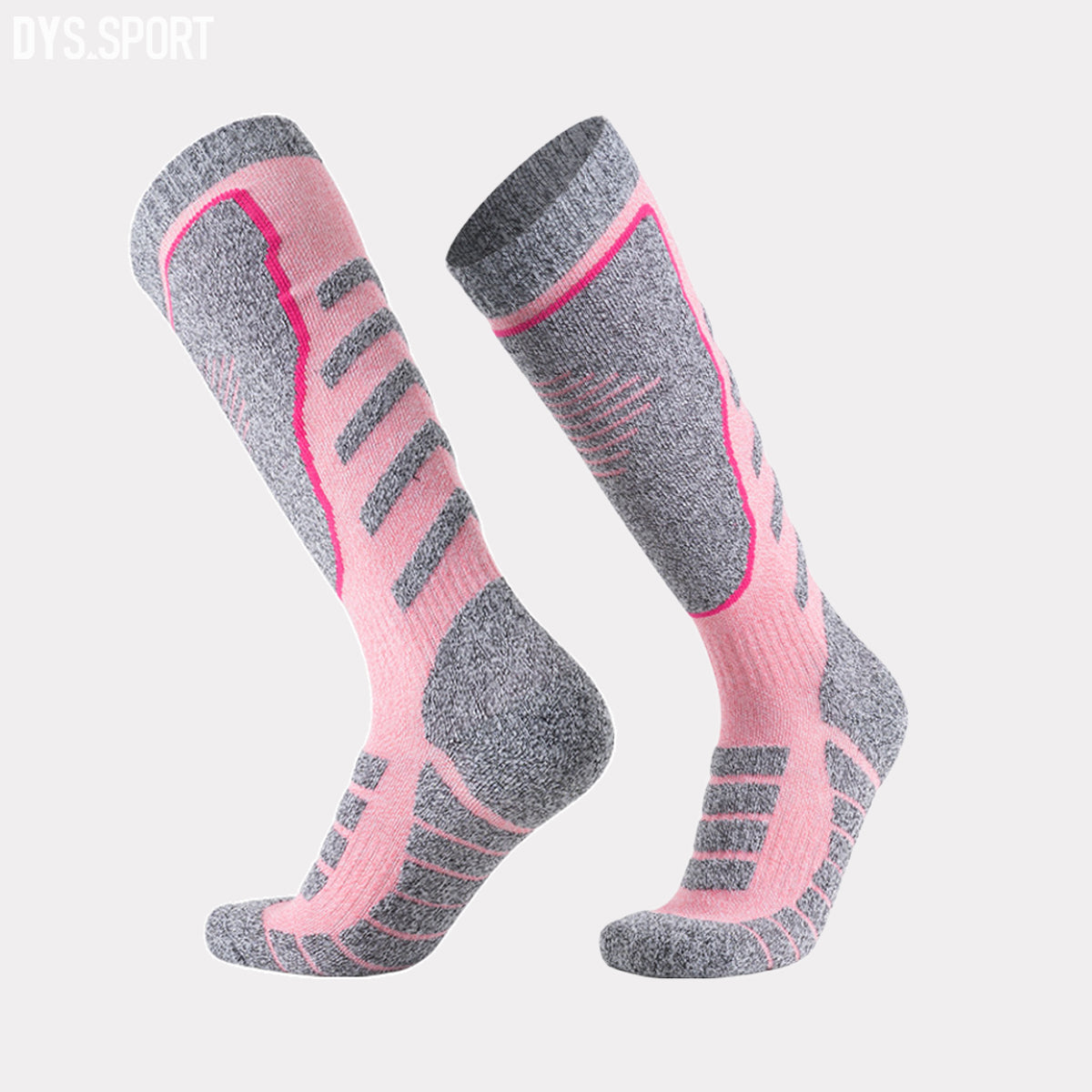 DYS.SPORT Cotton Ski Socks | Stretch Snow Socks with Terry Cushion Comfort