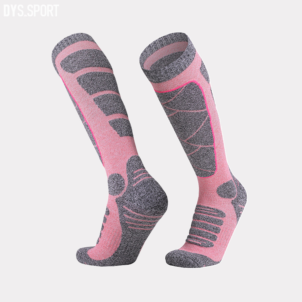 DYS.SPORT Women's Cotton Ski Socks | Stretch Snow Socks with Cushioned Terry Comfort