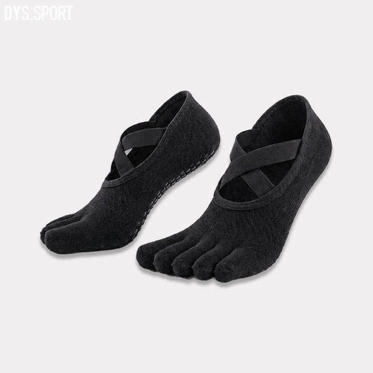 DYS.SPORT Women's Anti-Slip Yoga Toe Socks | Five Finger Pilates Grip Socks
