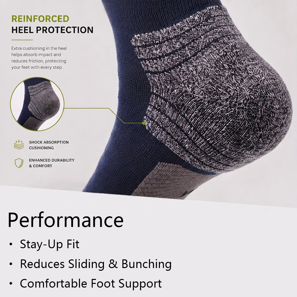 DYS.SPORT Men's Cushion Athletic Socks | Breathable Crew Socks for Running & Training
