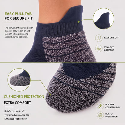 DYS.SPORT Men's Cushion Athletic Socks | Breathable Crew Socks for Running & Training